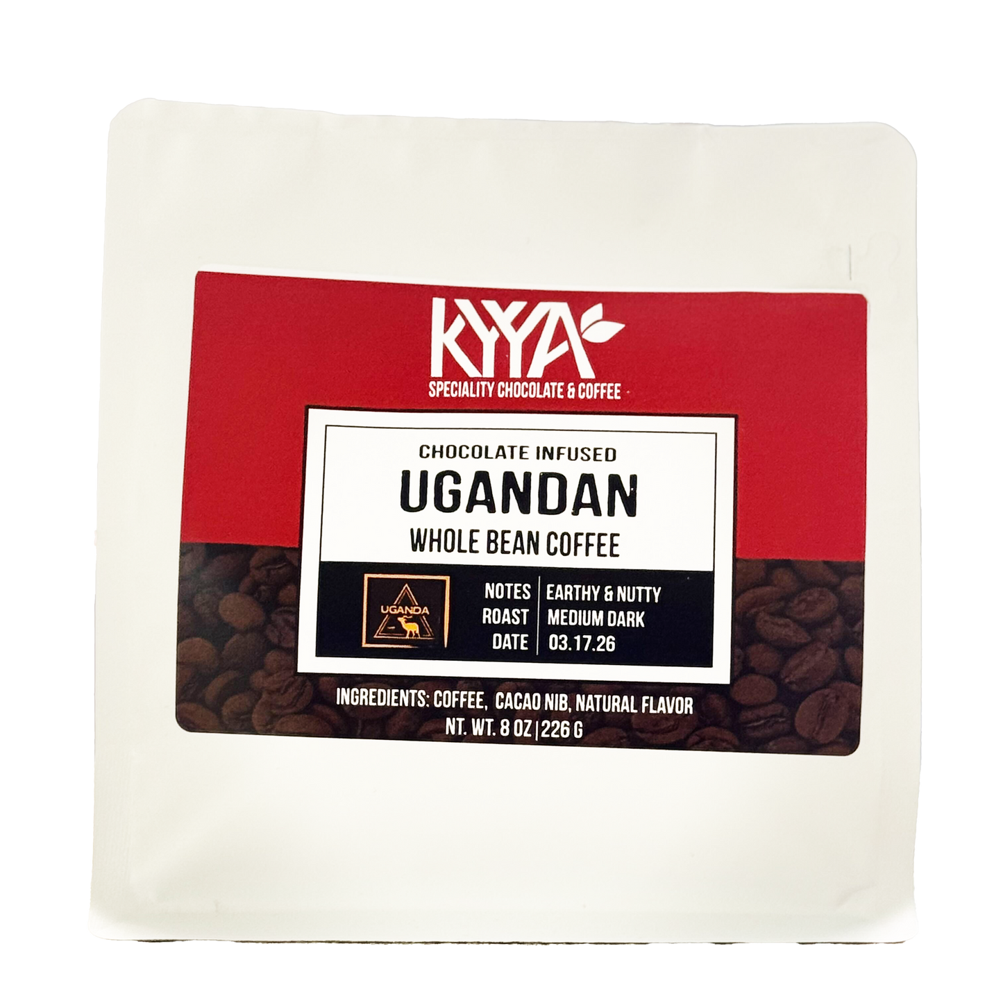 Chocolate Infused Ugandan Whole Bean Coffee