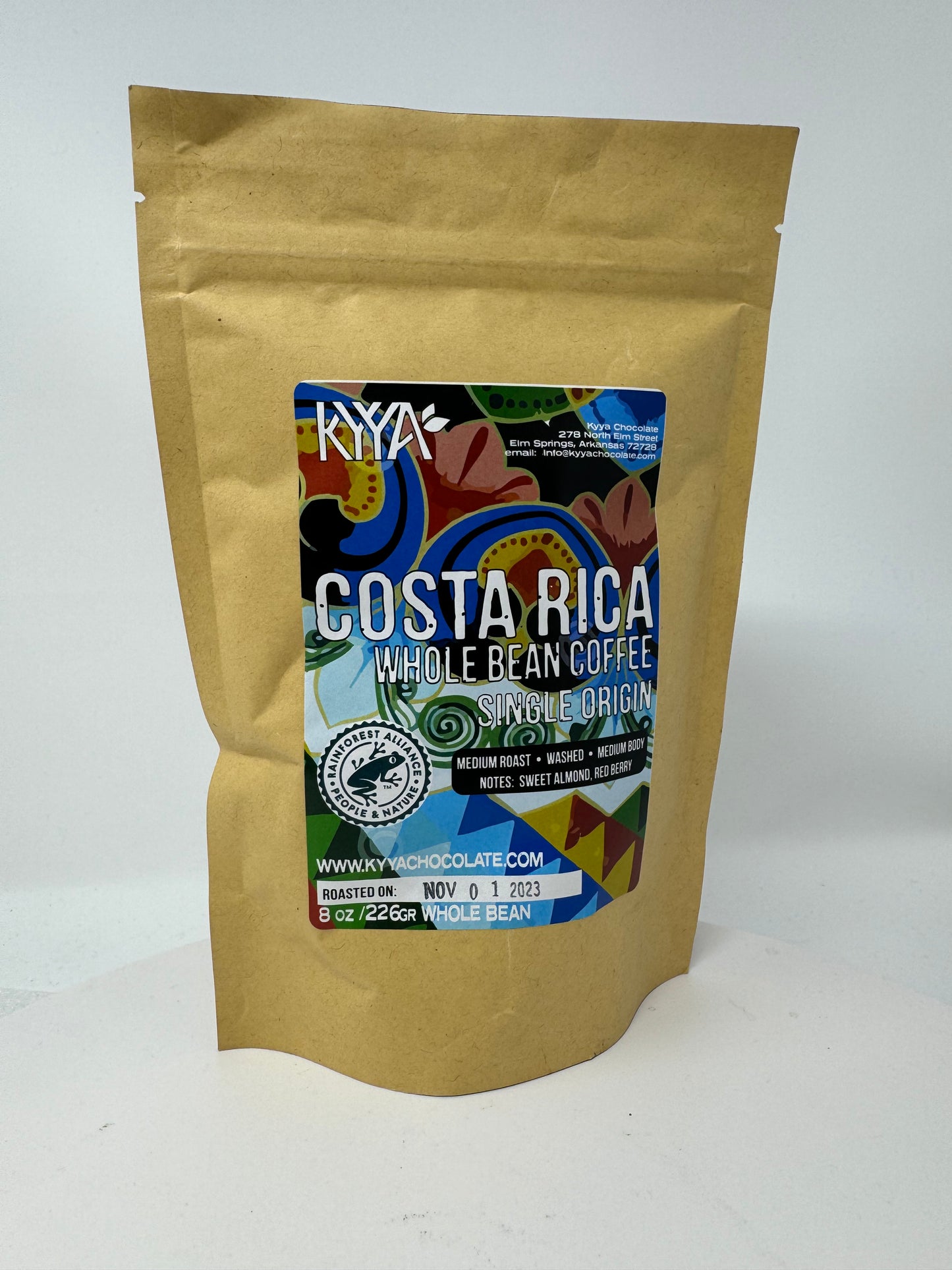 8oz Single Origin Costa Rican Whole Bean Coffee