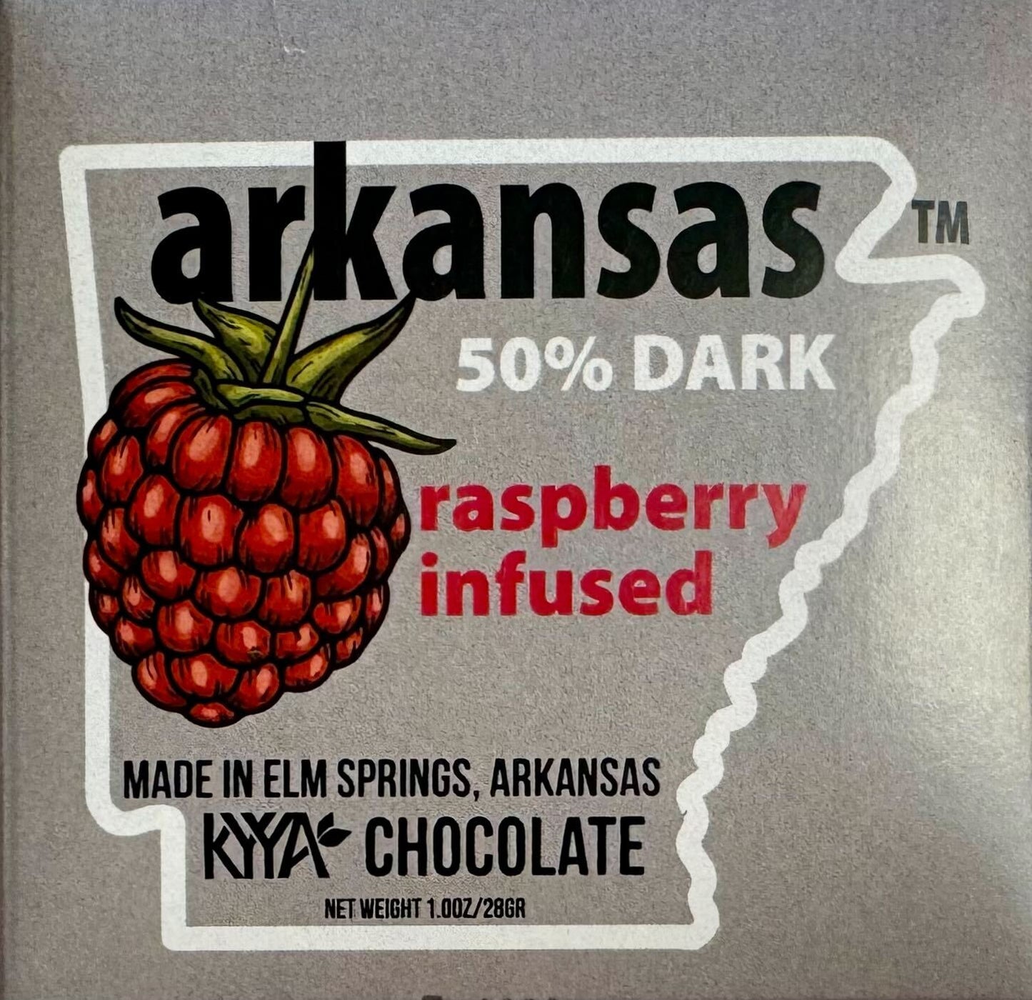 50% ARKANSAS Raspberry Chocolate Bar