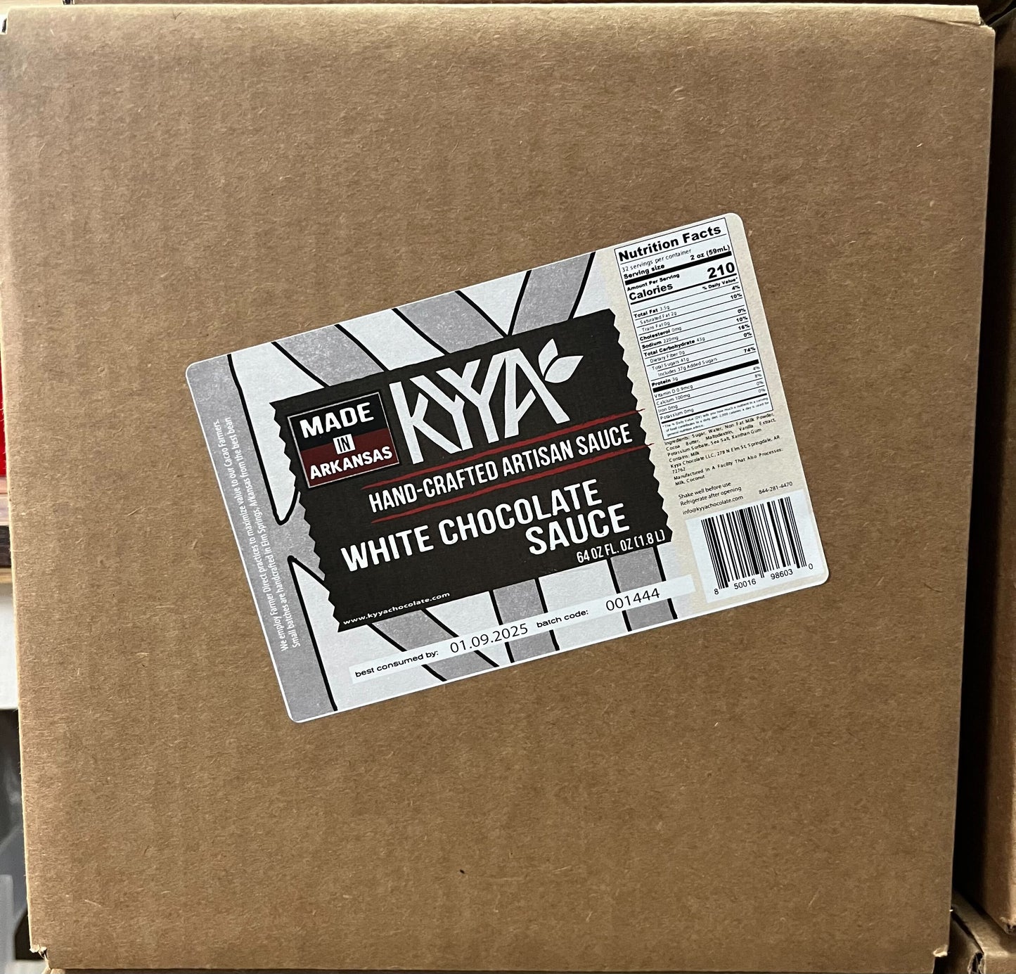 Single Origin White Chocolate Sauce- 64oz Bottle