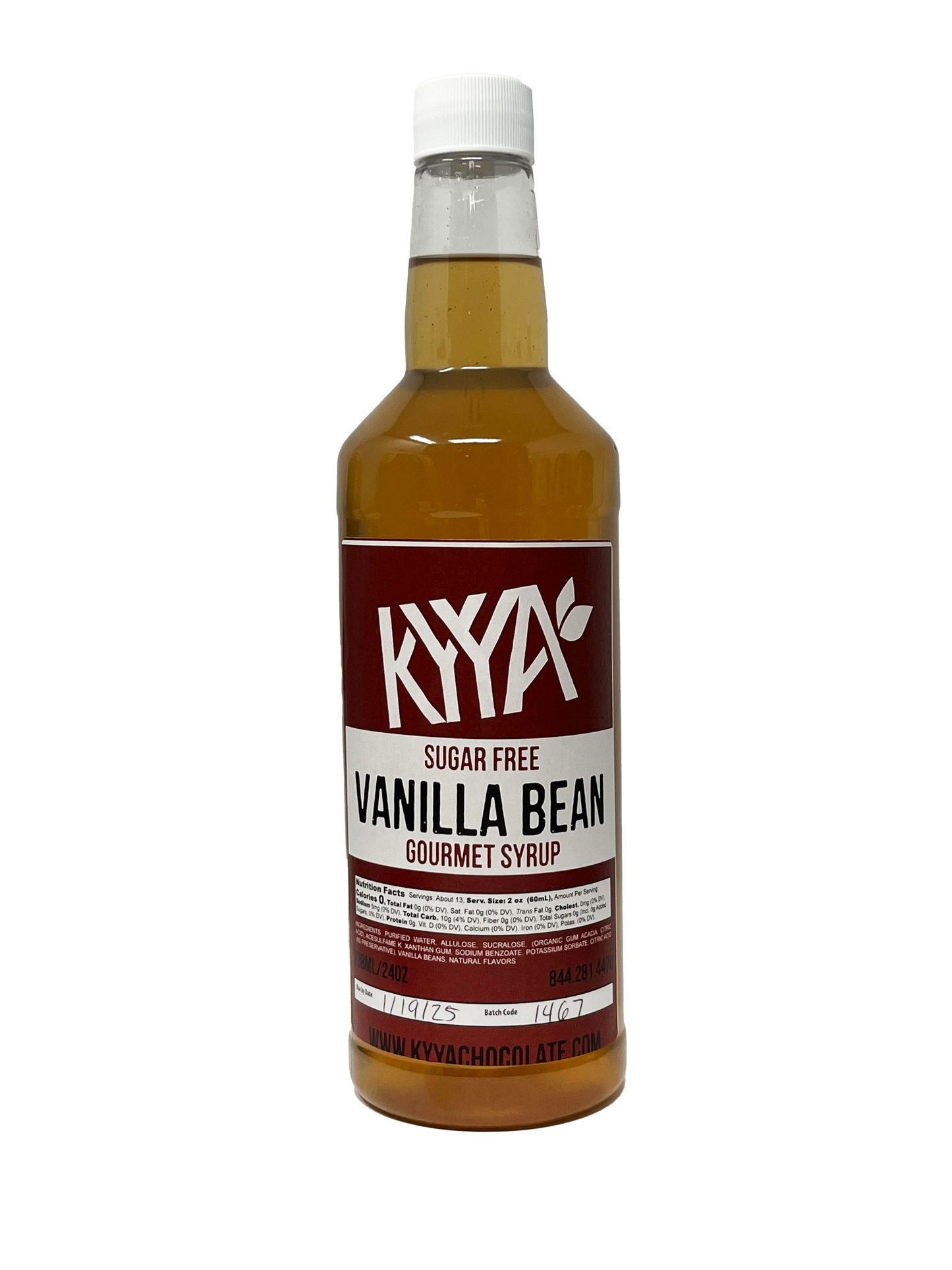Sugar Free Vanilla Bean Gourmet Syrup