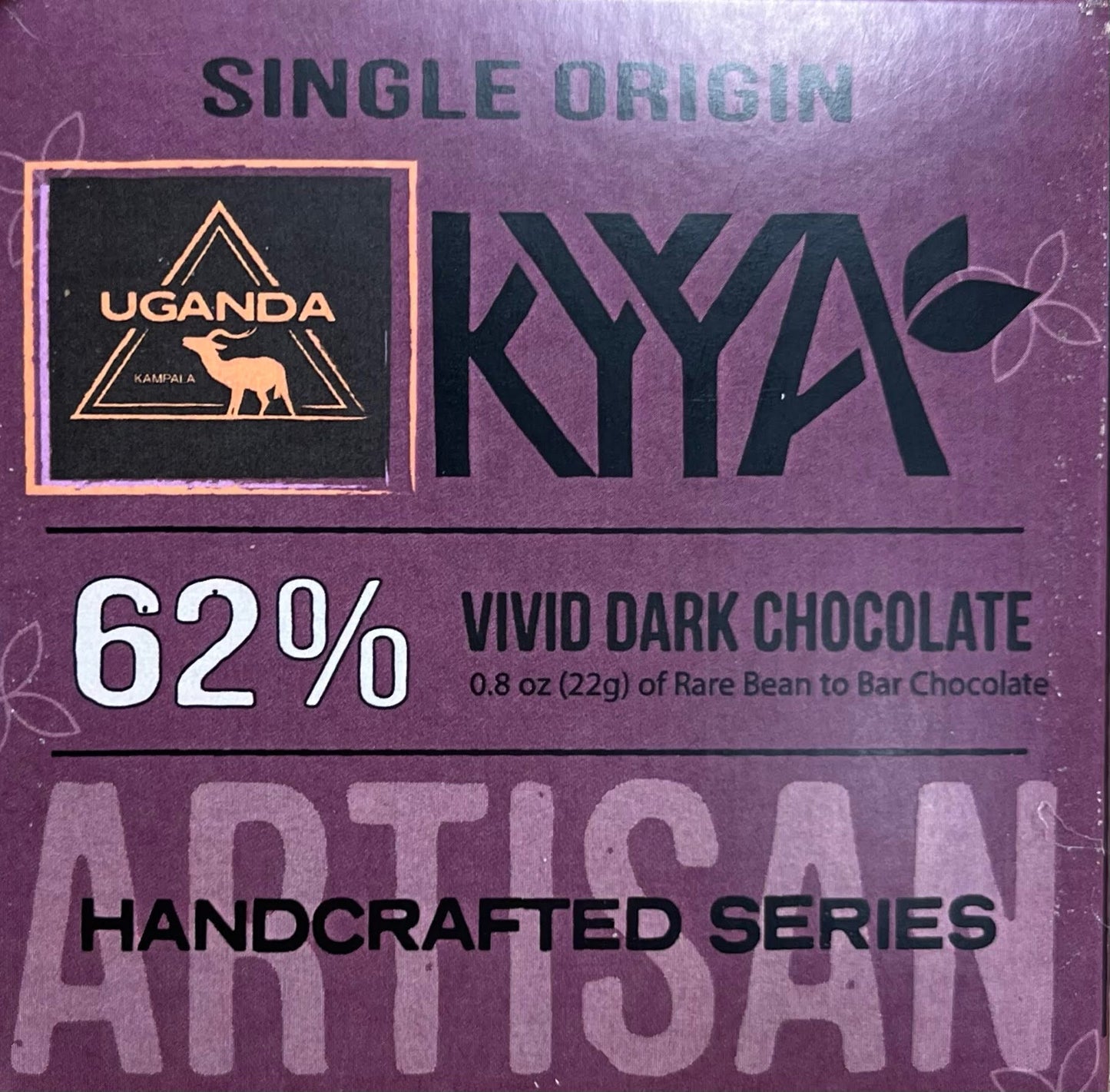 62% Dark Chocolate Uganda Bar