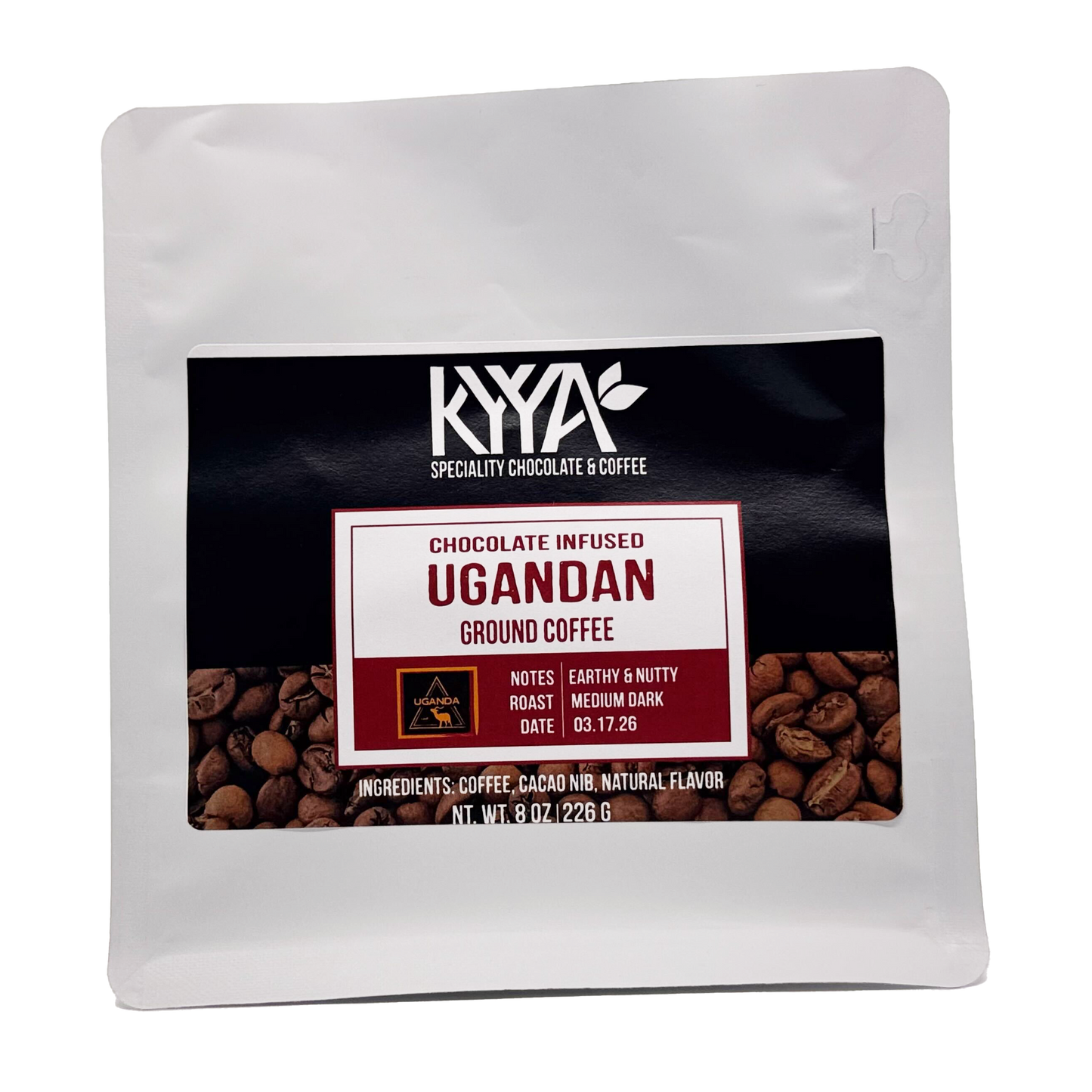 Chocolate Infused Ugandan Ground Bean Coffee