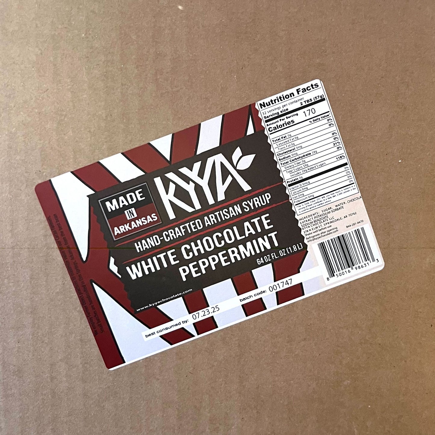 White Chocolate Peppermint Sauce- Limited Edition- 64oz Bottle